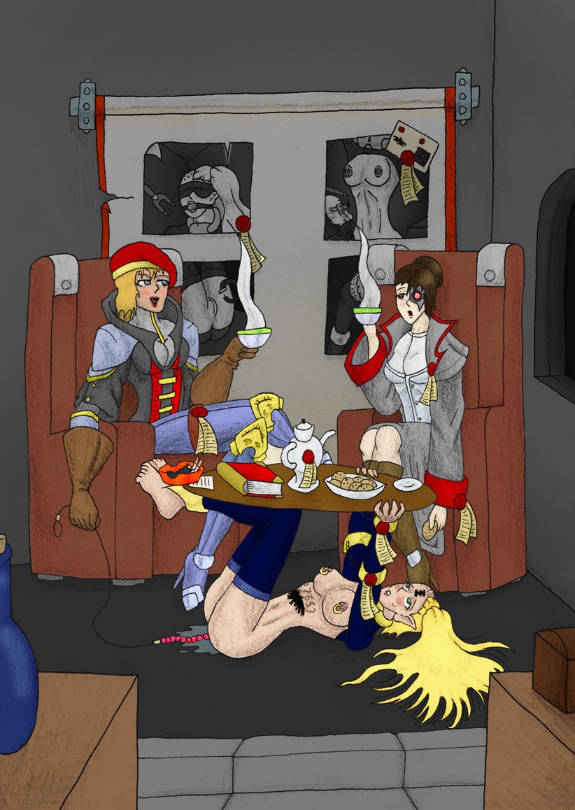 3girls aeldari eldar female female_only forniphilia imperium_of_man inquisition_(warhammer_40k) inquisitor_(warhammer_40k) purity_seal pussy pussy_juice rule34 saittamicus tagme warhammer_(franchise) warhammer_40k yuri
