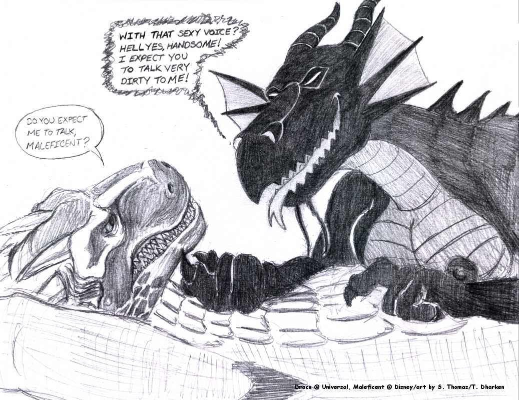 1boy anthro arms_up clenched_teeth crossover disney disney_villains draco dragon dragonheart female femdom imminent_rape male maleficent malesub monochrome nipples restrained rule34 scales sketch sleeping_beauty_(1959_film) t_dharken