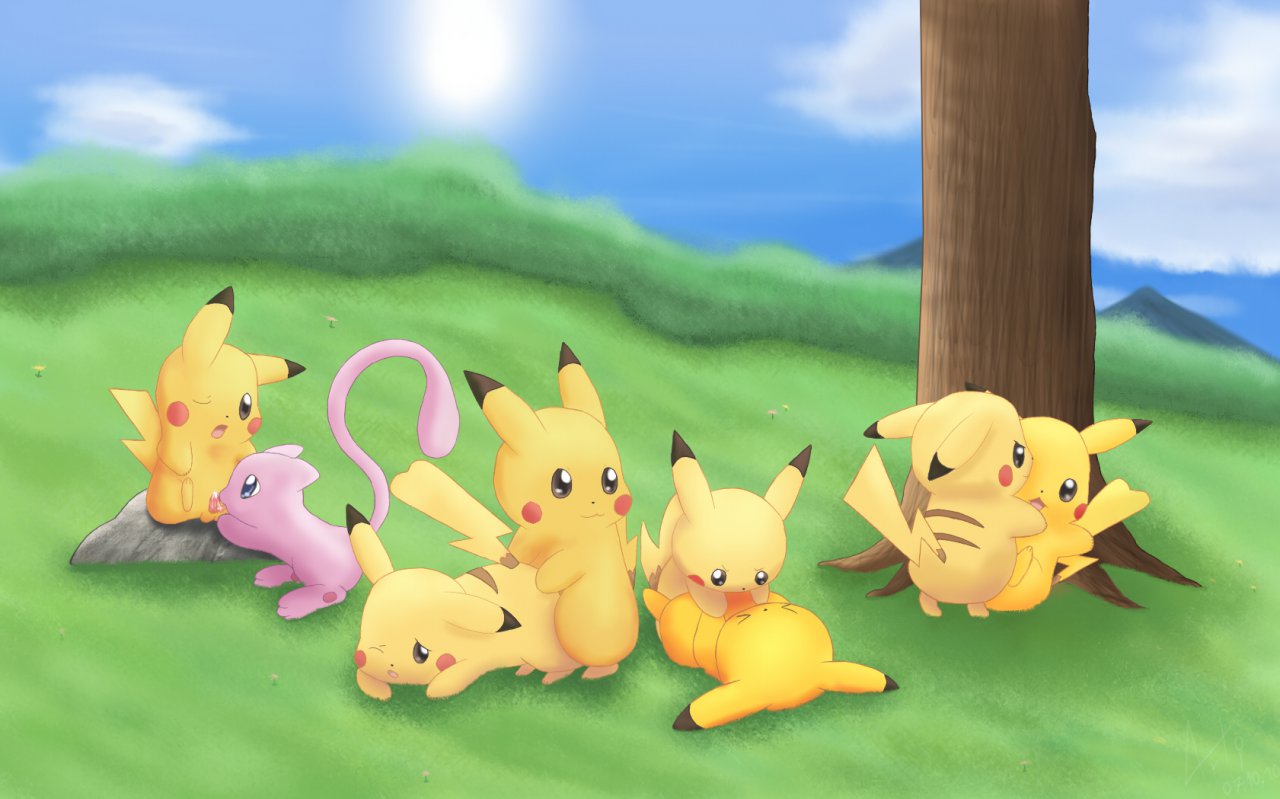 arti4000 color cum day female feral fur interspecies legendary_pokemon male mew multiple_females multiple_males nintendo nude outdoors penis pikachu pokemon pokemon_(species) rule34 sex sitting straight tagme tail