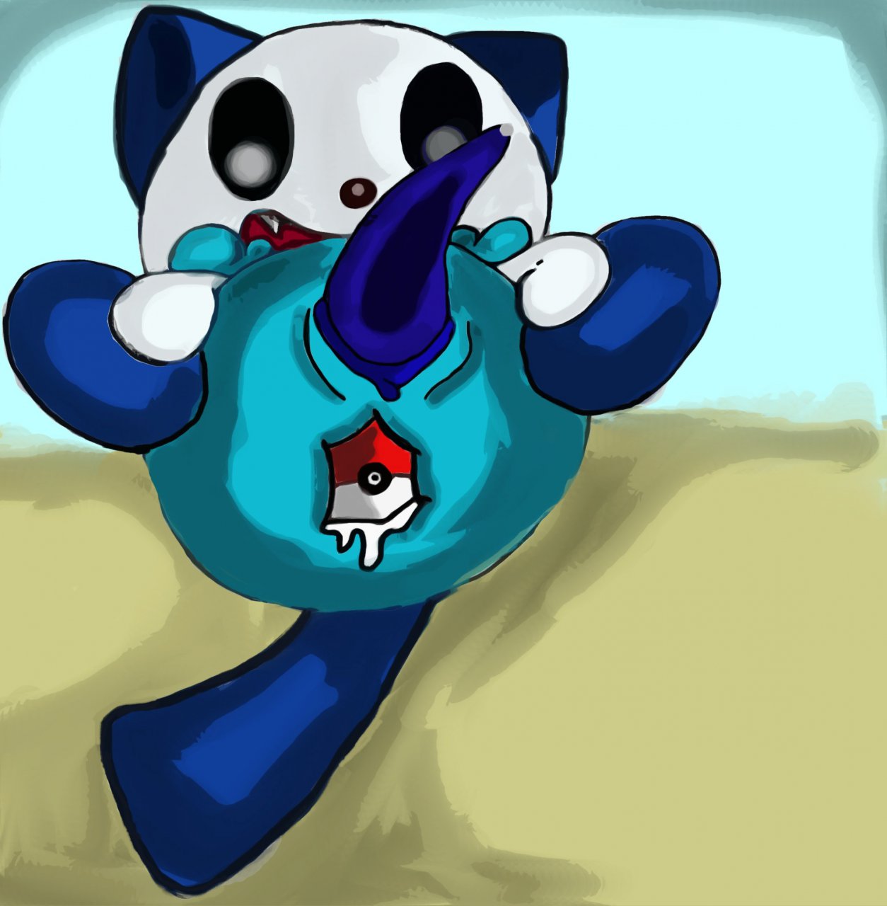 color feral insertion male male_only nude oshawott penis poke_ball poke_ball_insertion pokemon pokemon_(species) rule34 solo tagme