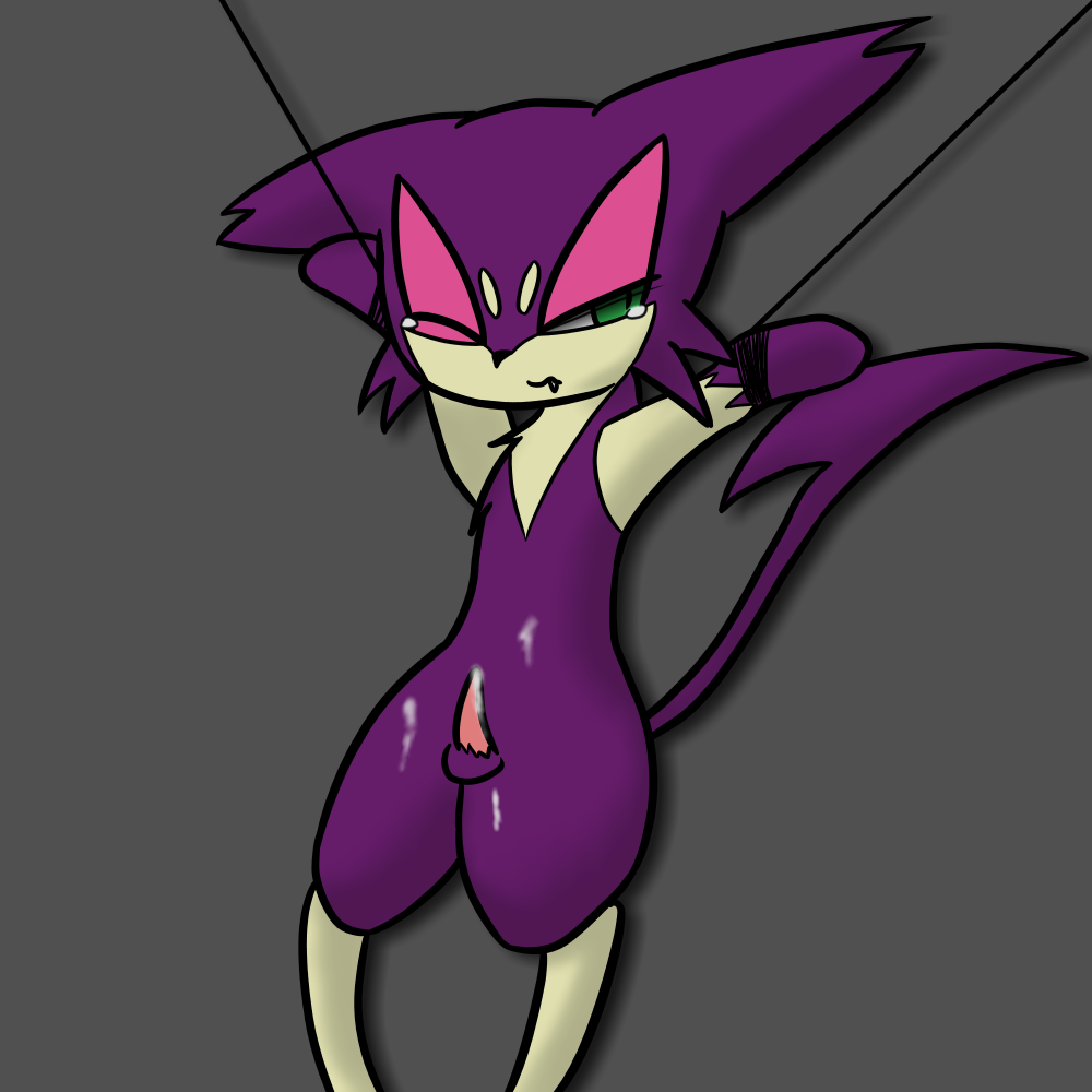 balls bound color cum feral fur male male_only nude penis pokemon purrloin rule34 solo tagme testicles wink