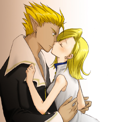 1boy 1girls boku_to_maou female kissing male okage_shadow_king rosalyn_(okage_shadow_king) rule34 stan_(okage_shadow_king)