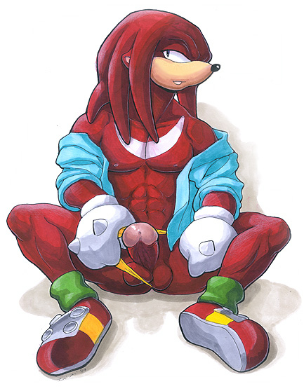 abs anthro echidna furry furry_only knuckles_the_echidna male male_only pecs penis ratcandy rule34 sega solo sonic_(series) sonic_3 sonic_the_hedgehog_(series) sonic_the_hedgehog_3 straight_hair