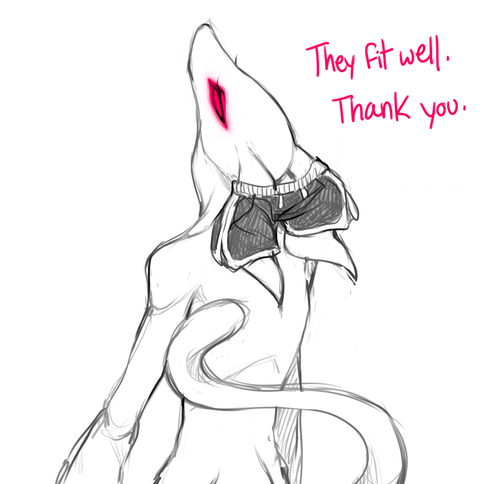alien ask_blog black_and_white_and_red clothing dogrot e621 earthbound_(series) english_text gieeg giygas humor low_res male nintendo red_eyes simple_background solo text white_background