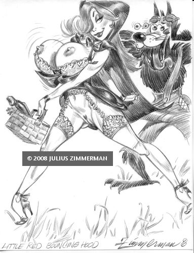2008 areola artist_name artist_signature big_bad_wolf big_breasts breasts copyright_symbol disney english_text erect_nipples eyeshadow female garter_straps hair_over_one_eye heels holding_picnic_basket jessica_rabbit julius_zimmerman lingerie lipstick little_red_riding_hood little_red_riding_hood_(copyright) little_red_riding_hood_(cosplay) long_hair monochrome nipples picnic_basket pubic_hair pussy rule34 stockings text text_box who_framed_roger_rabbit