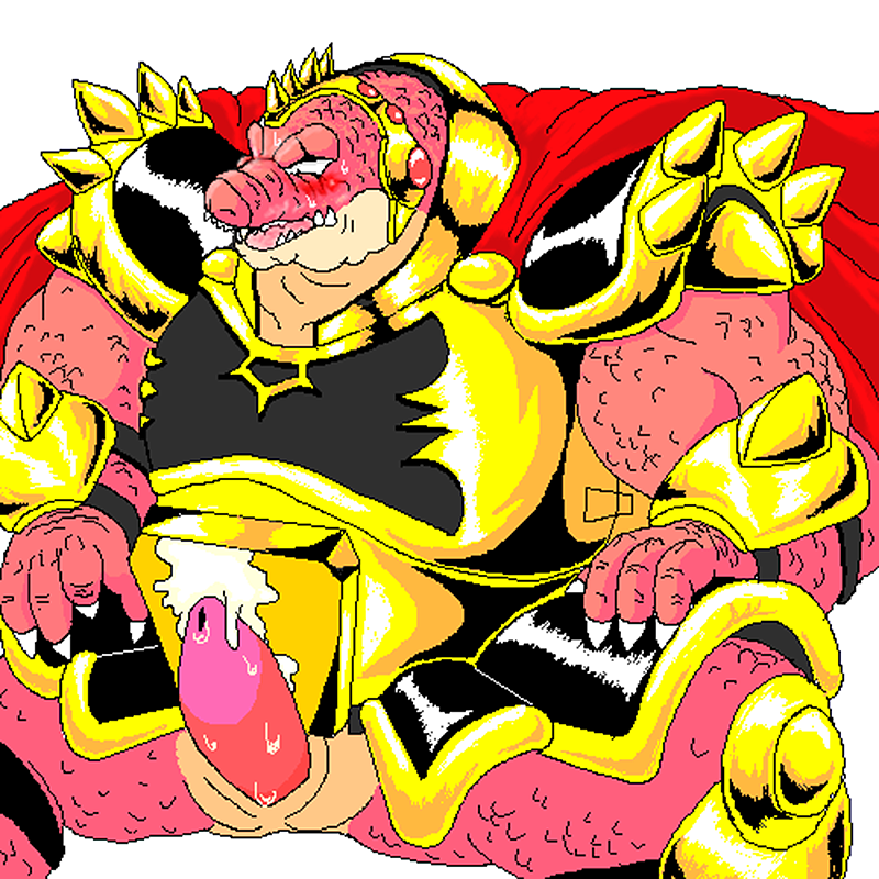 anthro artist_request clothing crocodine cum dragon_quest dragon_quest_dai_no_daibouken male male_only penis rule34 solo tagme