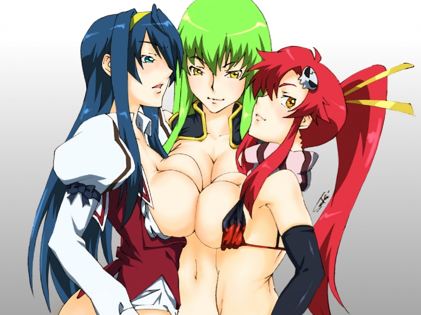 c.c. clothing code_geass female himemiya_chikane kannazuki_no_miko rule34 tengen_toppa_gurren_lagann yoko_littner