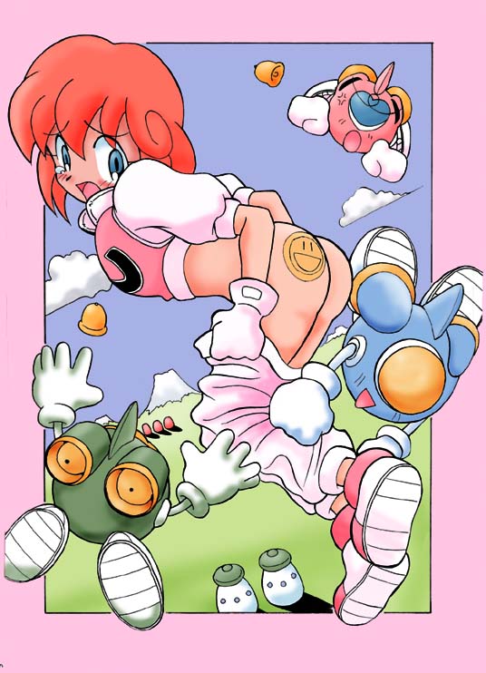 ass blush clothing female looking_back open_mouth pastel_(twinbee) rule34 tears twinbee