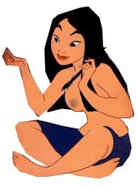 1girls asian disney disney_princess edit fa_mulan female female_only human lowres mulan_(1998_film) nipples rule34 solo white_background