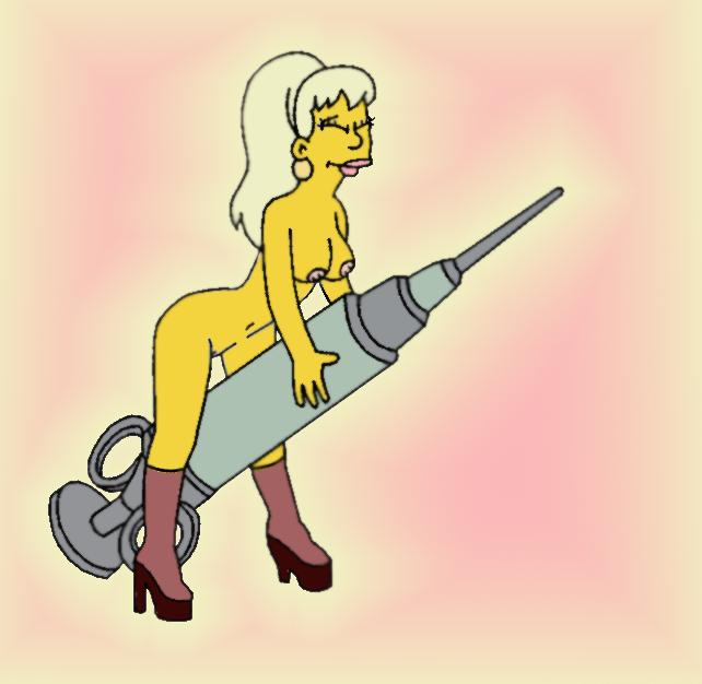 20th_century_studios accurate_art_style breasts color female female_only high_heel_boots high_heels jsl nipples nude platform_heels rule34 side_view solo syringe tagme the_simpsons yellow_body yellow_skin