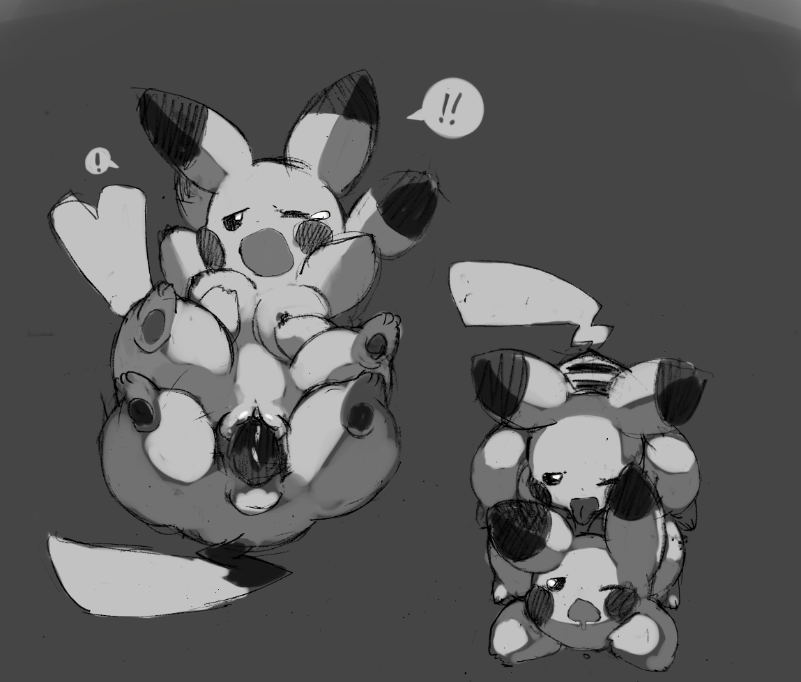 all_fours anthro anthrofied balls blush bodily_fluids breasts cleft_tail clitoris crying doggystyle drooling duo e621 ears_up erect_nipples erection exclamation_point feet female female_on_top female_penetrated from_behind_position generation_1_pokemon genital_fluids genitals grey_background half-closed_eyes halsione hindpaw male male/female male_on_bottom male_penetrating male_penetrating_female mammal markings monochrome narrowed_eyes nintendo nipples nude on_bottom on_top one_eye_closed open_mouth paws penetration penile penile_penetration penis penis_in_vagina pikachu pokemon pokemon_(species) pokemorph precum reverse_cowgirl_position rodent saliva sex simple_background tail tears tongue tongue_out vaginal vaginal_penetration vulva