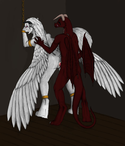 anorath anthro anus bdsm bondage bound breasts demon dragon duo e621 erection feathered_wings feathers female female_penetrated fur genitals male male/female male_penetrating male_penetrating_female mythological_creature mythological_scalie mythology non-mammal_breasts nude penetration penile penile_penetration penis penis_in_vagina red_body red_eyes scalie sex tail vaginal vaginal_penetration white_body white_feathers wings xaery xandrah