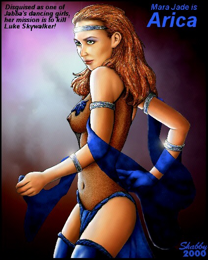 1girls 2000 areola arica armlet armwear artist_name assassin background belly_dancer belly_dancer_outfit blue_clothing bracelet breasts brown_hair caption character_name clothed_female dancer dancing dated disguise english_text eyes eyeshadow female female_only hair headband headgear jabba's_palace light-skinned_female light_skin lips lipstick loincloth long_hair lowres makeup mara_jade_skywalker medium_breasts navel nipples open_eyes purple_background red_hair red_lipstick return_of_the_jedi_(radio) rule34 see-through see-through_clothing shabby_blue side_view sideview slave slave_outfit sleeveless socks solo standing star_wars stockings straight_hair tagme tatooine text thighhighs veil watermark