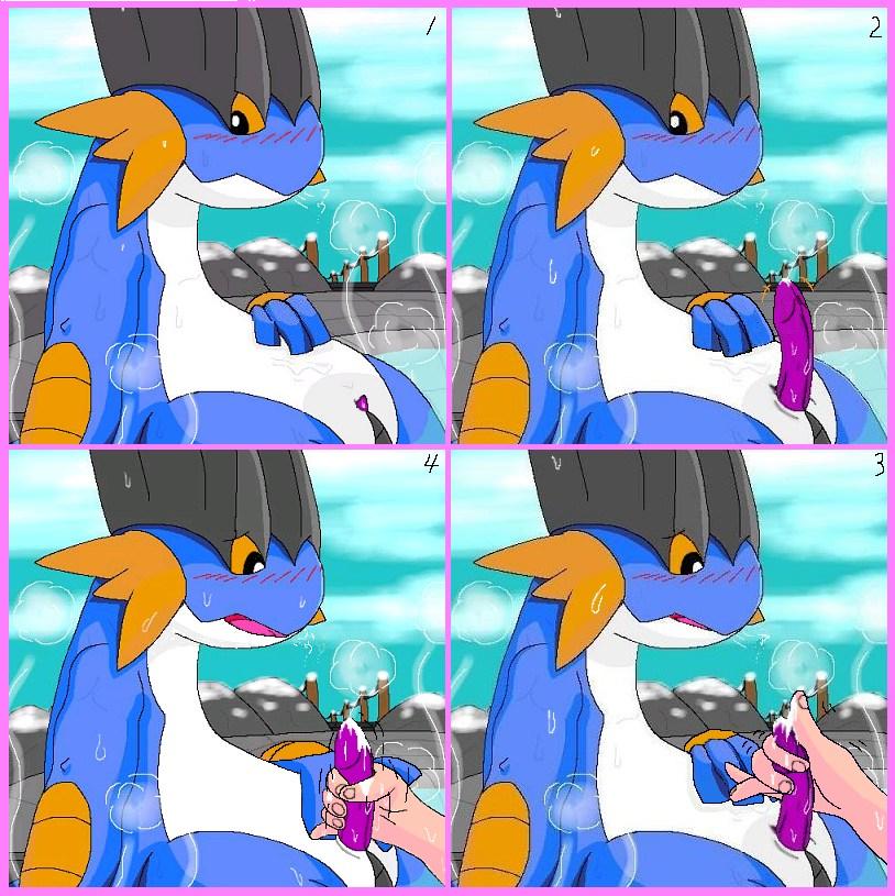 ambiguous_gender blue_skin blush color cum day handjob human interspecies kura male male/ambiguous nude outdoors penis pokemon pokephilia rule34 sitting swampert tagme white_skin