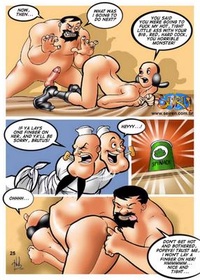 bluto comic female olive_oyl popeye popeye_(series) rule34 seiren