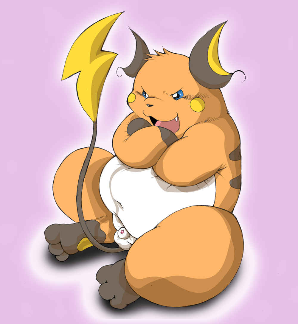 balls chibineco e621 fat_upper_pubic_area flaccid generation_1_pokemon genitals male mammal nintendo nude obese obese_male open_mouth overweight overweight_male penis pokemon pokemon_(species) raichu rodent sitting solo tail teeth
