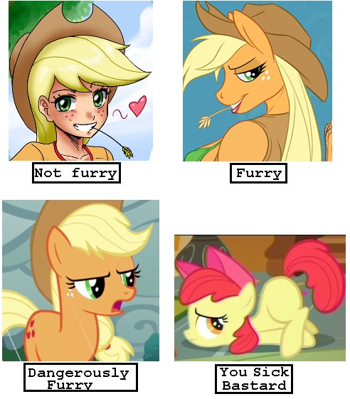 accessory alternate_species amber_eyes anthro apple_bloom_(mlp) applejack_(mlp) base_two_layout bedroom_eyes blonde_hair blush bow_(feature) bow_accessory bow_ribbon breasts centered_hair_bow chewing chewing_grass clothing cowboy_hat cutie_mark dangerously_furry_(meme) digital_media_(artwork) e621 earth_pony english_text equid equine female feral four_frame_image freckles friendship_is_magic glistening_heart green_eyes grid_layout group hair hair_accessory hair_bow hair_ribbon half-closed_eyes hasbro hat headgear headwear heart_reaction heart_symbol horse human humanized john_joseco looking_at_viewer mammal meme my_little_pony narrowed_eyes object_in_mouth pink_heart pony quadruped ribbons seductive smile tail text two_row_layout tyelle_niko wheat young young_feral