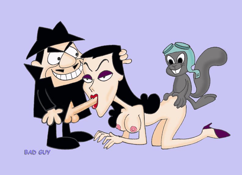 2007 bad_guy boris_badenov clothing female jay_ward_productions natasha_fatale oral_sex rocket_j_squirrel rocky_and_bullwinkle rule34 tagme threesome zoophilia