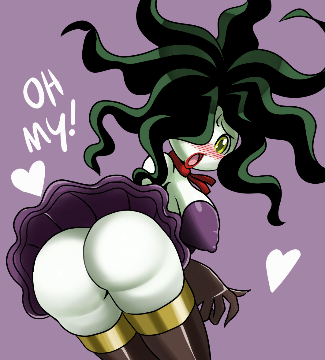 1girls ass blush breasts dress elbow_gloves female gloves no_panties powerpuff_girls powerpuff_girls_z purple_dress rule34 sakurako_kintoki sedusa solo solo_female sssonic2 tagme