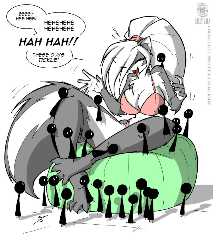 2007 anthro backrub big_breasts bra breasts chloe_sinclaire clothed clothing conditional_dnp denizen dialogue e621 english_text eyes_closed felid female fur grey_body grey_fur group hair huge_breasts jollyjack long_hair mammal mephitid multicolored_body multicolored_fur panties simple_background skunk striped_skunk tail text two_tone_body two_tone_fur underwear white_background white_body white_fur white_hair