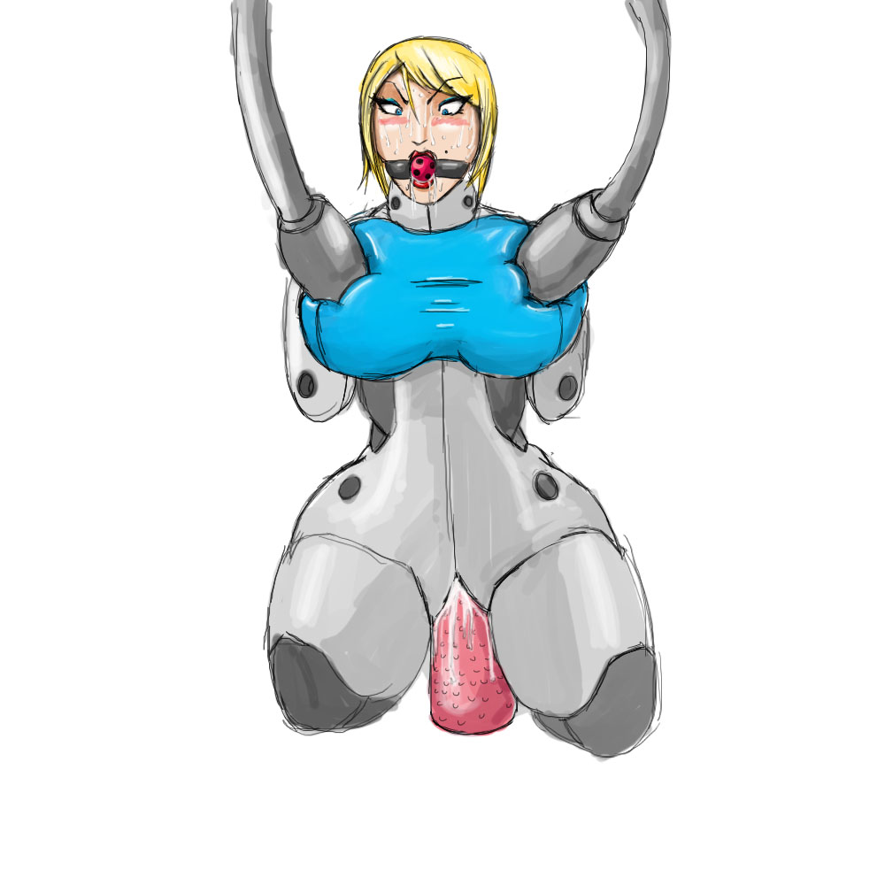 bamboozle bodysuit bondage dildo female female_only fucking_machine human mechanical_fixation metroid nintendo pussy rule34 samus_aran sex_machine solo tagme vaginal vaginal_penetration zero_suit