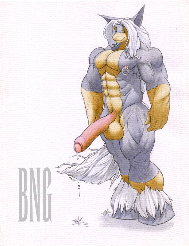 anthro balls barazoku big_penis biped bng bodily_fluids cum e621 erection foreskin genital_fluids genitals hair humanoid_genitalia humanoid_penis long_hair male muscular muscular_anthro muscular_male nipple_piercing nipples nude partially_retracted_foreskin penis piercing pink_penis precum simple_background solo tail third-party_edit white_background white_hair