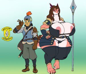 Rating: Questionable Score: 0 Tags: 2012 anthro areola armor big_breasts bikini_armor black_hair breasts brown_hair clothed clothing curvy_figure dragon duo e621 female green_eyes hair huge_breasts human kelv_(vdisco) larger_anthro larger_female looking_at_viewer male mammal mature_anthro mature_female melee_weapon miss_l mythological_creature mythological_scalie mythology nipples overweight polearm red_eyes scalie size_difference skimpy slightly_chubby smaller_human smaller_male spear sword tail thick_thighs unconvincing_armor vdisco voluptuous weapon wide_hips User: bunchy7s