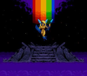 Rating: Explicit Score: 0 Tags: 1girls bayunjoe female female_only pixel_art rainbow rule34 solo tagme the_lost_vikings valkyrie User: bunchy7s