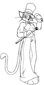 Rating: Safe Score: 0 Tags: 3_toes anthro barefoot biped black_and_white bow_(feature) bow_tie cane clothed clothing domestic_cat e621 feet felid feline felis fur gloves handwear hat headgear headwear holding_object line_art male mammal monochrome open_mouth open_smile simple_background smile solo standing tail toes toony top_hat topless unknown_artist whiskers white_background User: bunchy7s