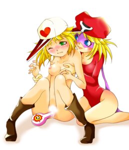 Rating: Explicit Score: 0 Tags: 2009 2girls ai_kaminari blonde_hair blush breast_grab breasts censored clothing dual_persona female hat human light-skinned_female light_skin multiple_females multiple_girls nipples pussy rule34 sa88ku selfcest short_hair small_breasts smile solid_censor time_bokan_(series) vaginal_insertion wink yatterman yuri User: bunchy7s