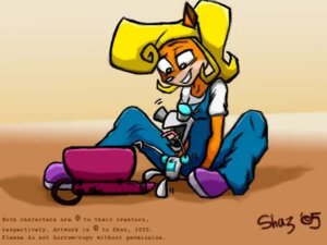 Rating: Safe Score: 0 Tags: 2005 activision anthro bandicoot blonde_hair canid canine canis clothing coco_bandicoot crash_bandicoot_(series) crossover digital_media_(artwork) domestic_dog duo e621 female footwear full-length_portrait fur gir_(invader_zim) hair invader_zim looking_down low_res machine mammal marsupial nickelodeon on_one_leg open_mouth orange_body orange_fur overalls ponytail portrait robot shax_(artist) shirt shoes sir_unit sitting standing tan_body tan_fur tongue topwear User: bunchy7s