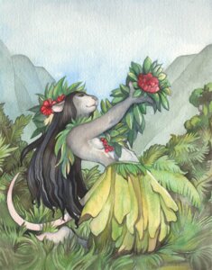 Rating: Safe Score: 0 Tags: anthro barefoot belly biped black_hair breasts brown_eyes clothed clothing cloud detailed_background e621 feet female flower fur grass grass_skirt grey_body grey_fur grey_nose hair hawaii hibiscus hula island kneeling leaf_clothing leaf_skirt long_hair mammal mountain murid murine nature outside painting_(artwork) plant rat rodent side_boob sky solo soobee susan_meyer tail traditional_media_(artwork) traditional_painting_(artwork) traditional_watercolor_(artwork) tribal tropical watercolor_(artwork) white_belly white_body white_fur User: bunchy7s