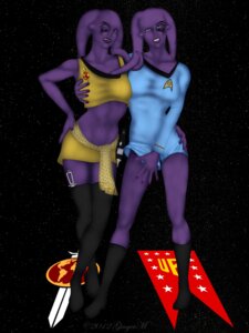Rating: Questionable Score: 0 Tags: 2012 3:4 5_fingers alien alien_humanoid black_background blue_clothing blue_eyes breast_grab breasts butt butt_grab clothing collarbone crossover dagger duo e621 female fingers fondling foreplay gingerm grope hand_on_breast hand_on_butt hi_res hug humanoid jolene_(star_wars) knife lekku_(anatomy) melee_weapon mirror_universe not_furry phaser pseudo_hair purple_body purple_skin science science_fiction simple_background star star_trek star_trek_the_original_series star_wars tattoo terran_empire twi'lek uniform united_federation_of_planets weapon yellow_clothing User: bunchy7s