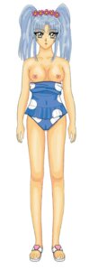 Rating: Explicit Score: 0 Tags: breasts cameltoe eyebrows_visible_through_hair female grey_hair large_breasts martian_successor_nadesico one-piece_swimsuit polka_dot polka_dot_swimsuit pussy rule34 ruri_hoshino sandals solo standing swimsuit swimsuit_down twintails white_background User: bunchy7s