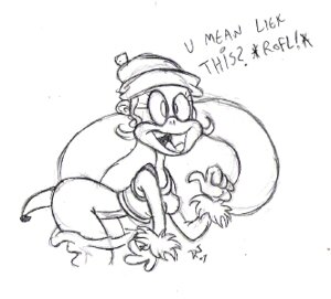 Rating: Explicit Score: 0 Tags: 2007 ape chimpanzee donkey_kong_(series) dustindemon female female_only furry haplorhine monochrome nintendo primate rule34 sketch solo tiny_kong User: bunchy7s