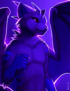 Rating: Safe Score: 0 Tags: 2012 anthro blue_markings canid canine canis clothed clothing cool_colors digital_media_(artwork) digital_painting_(artwork) dragon e621 falvie fur furred_dragon furred_scalie horn hybrid male mammal markings membrane_(anatomy) membranous_wings mythological_creature mythological_scalie mythology nude painting_(artwork) purple_background purple_body purple_fur purple_theme red_eyes scalie simple_background solo topless wings wolf User: bunchy7s