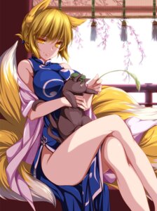 Rating: Safe Score: 0 Tags: alternate_costume animal_humanoid asian_clothing asian_mythology blonde_hair breasts canid canid_humanoid canine canine_humanoid cat_toy chen_(touhou) chinese_clothing chinese_dress clothing crossed_legs dress duo e621 east_asian_clothing east_asian_mythology felid female fox_humanoid fox_tail hair hat headgear headwear hi_res humanoid japanese_mythology looking_at_viewer mammal mammal_humanoid moneti_(daifuku) multi_tail mythology nekomata ran_yakumo short_hair sitting smile tail touhou yellow_eyes yokai User: bunchy7s