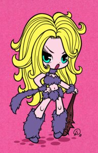 Rating: Safe Score: 0 Tags: 2010 ayla_(chrono_trigger) blonde_hair blue_eyes chibi chrono_trigger clothed clothing club_(weapon) dated e621 female gantzcraziness hair hi_res human light_body light_skin long_hair looking_at_viewer mammal melee_weapon midriff navel not_furry open_mouth pink_background prehistoric signature simple_background solo square_enix superflat tail weapon User: bunchy7s