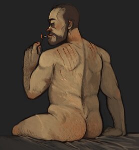 Rating: Explicit Score: 0 Tags: 1boy blood cigarette engineer_(team_fortress_2) facing_away male male_only prawnsy rule34 scratch solo team_fortress_2 User: bunchy7s