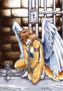 Rating: Safe Score: 0 Tags: 2003 ambiguous_gender angel anthro armband barefoot bars black_nose blue_eyes bound brown_hair canid canine canis captured chain chain_leash chained collar cuff_(restraint) digitigrade dingo dungeon e621 feathered_wings feathers feet hair leash long_hair male mammal metal_collar nude peta_hewitt prison prison_bars prison_cell prisoner restraints rope shackles slave solo submissive tail wings User: bunchy7s