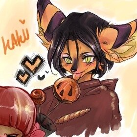 Rating: Safe Score: 0 Tags: 1:1 anthro black_hair candy canid canine dessert digital_media_(artwork) duo e621 food fruit glamfur hair heart_symbol jack-o'-lantern kaku_q._spookaboo lollipop low_res male mammal oekaki pink_hair plant pumpkin solo_focus tongue unknown_artist yellow_eyes User: bunchy7s