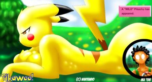 Rating: Questionable Score: 0 Tags: 2008 anthro anthrofied big_breasts breasts comic duo e621 female fur generation_1_pokemon human lying mammal monkeyxflash nintendo on_front outside pikachu pikawoo pokemon pokemon_(species) pokemorph rodent side_view solo_focus tail yellow_body yellow_fur User: bunchy7s