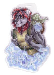 Rating: Safe Score: 0 Tags: 2012 anthro backpack character_badge_(artwork) cockiestspaniel colored_pencil_(artwork) duo e621 felid green_eyes highlights_(coloring) karmakat lion magic male mammal pantherine smile star_wars traditional_media_(artwork) yoda yoda's_species User: bunchy7s