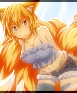 Rating: Questionable Score: 0 Tags: 5:6 :< absolute_territory animal_humanoid blonde_hair bottomwear breasts canid canid_humanoid canine canine_humanoid clothing crop_top e621 fangs female fox fox_humanoid g-string hair hi_res human humanoid leaning leaning_forward legwear letterbox looking_at_viewer mammal mammal_humanoid midriff multi_tail navel open_mouth panties pupils ran_yakumo shirt short_hair shorts slit_pupils solo tail tamahana teeth thigh_highs thong topwear touhou underwear yellow_eyes User: bunchy7s