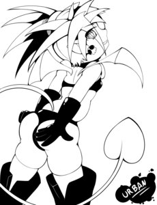 Rating: Questionable Score: 0 Tags: armwear black_and_white breasts butt clothed clothing crop_top demon e621 ear_piercing elbow_gloves female gloves grin hair handwear humanoid line_art looking_at_viewer looking_back membrane_(anatomy) membranous_wings monochrome not_furry panties piercing shirt side_boob simple_background skimpy small_breasts smile solo spade_tail standing tail topwear underwear unknown_artist white_background wings User: bunchy7s
