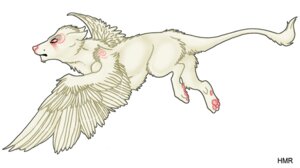 Rating: Safe Score: 0 Tags: ambiguous_gender canid canine canis e621 feathered_wings feathers feral mammal simple_background solo tail white_background wings wolf zeriara User: bunchy7s