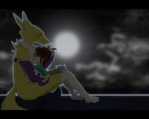 Rating: Safe Score: 0 Tags: 5:4 anthro armwear bandai_namco barefoot black_bars bodily_fluids bottomwear bracelet brown_hair canid canine caressing chest_tuft clothing cloud crying cuddling digimon digimon_(species) duo e621 elbow_gloves eyes_closed feet female fur gloves glowing hair hand_on_head handwear hug human jewelry leg_markings letterbox love male mammal markings moon night nude outside pants paws purple_body purple_fur raised_arm renamon rika_nonaka sad sealmorals shirt short_hair side_view sitting sky socks_(marking) tears topwear tuft white_body white_fur wristband yellow_body yellow_fur User: bunchy7s