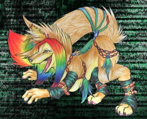 Rating: Safe Score: 0 Tags: alternative_fashion breasts canid canine canis chelsea_hawk colorful_theme e621 ear_piercing feathers female feral hair lycangel mammal multicolored_hair multicolored_tail nude piercing rainbow rainbow_hair rainbow_piercings rainbow_tail raised_tail scene_(fashion) solo sparklefur tail traditional_media_(artwork) wolf User: bunchy7s