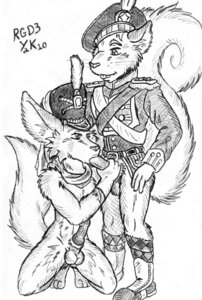 Rating: Explicit Score: 0 Tags: anthro anthro_on_anthro atsumori999 balls canid canine clothing duo e621 erection fellatio fennec_fox fox genitals male male/male male_penetrated male_penetrating male_penetrating_male mammal military monochrome oral oral_penetration penetration penile penis rodent sciurid sex tail tree_squirrel true_fox uniform User: bunchy7s