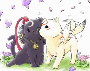 Rating: Safe Score: 0 Tags: ambiguous_gender bayonetta bayonetta_(character) bayonetta_(series) canid canine canis capcom cheek_to_cheek cherry_blossom chibiterasu_(okami) clover_studio crossover dodo_(artist) domestic_cat duo e621 felid feline felis feral flower jewelry mammal markings medallion necklace nuzzling okami_(capcom) plant platinumgames prunus_(flower) purple_eyes tail tail_motion tailwag wolf young User: bunchy7s